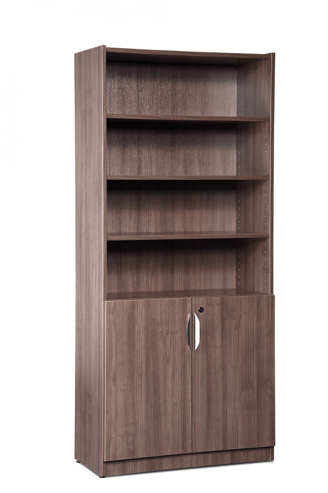 6 Shelf Bookcase w/Lockable Doors - 32"W x 14"D x 71"H (MOSPL156/PLBCDK)